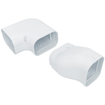 Slimduct 3-1/4" Twist Right Ell, White 100
