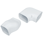 Slimduct 3-1/4" 45-90 degree Flat Ell, White 100